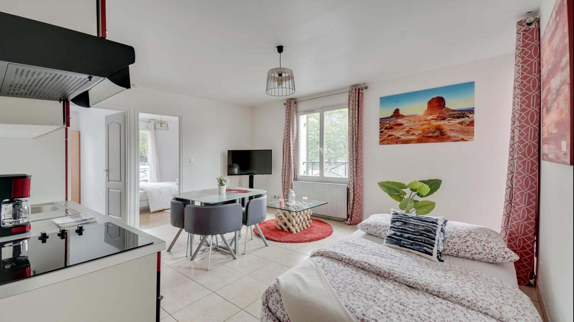 Chic Apart With Parking Near Paris 奥贝维利埃 外观 照片